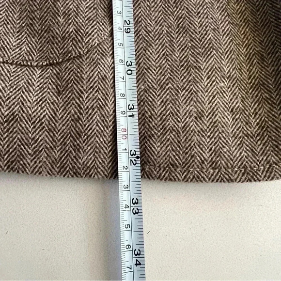 Tommy Bahama Brown Wool‎ Blend Herringbone Tweed Blazer Elbow Patches Sz L - Picture 16 of 16
